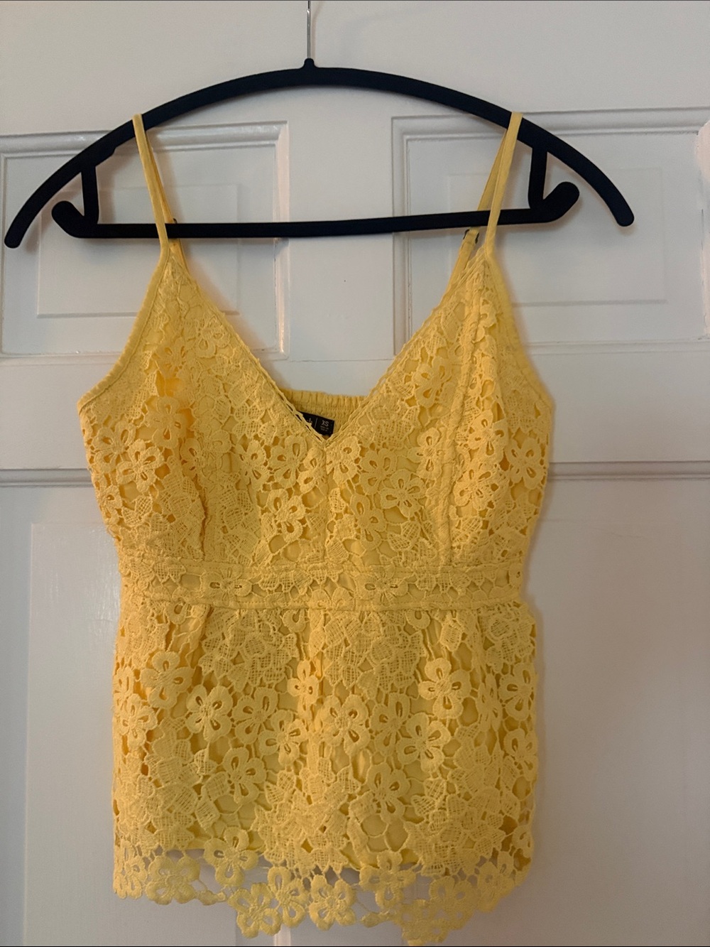 Abercrombie & Fitch Yellow Floral Lace Camisole Top